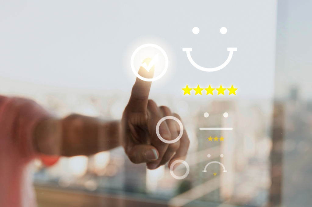 Usuario calificando su experiencia según Auditoría SEO